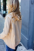 Load image into Gallery viewer, Join You Later Taupe French Terry Snap Button Hoodie
