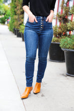 Load image into Gallery viewer, Stand Out Dark Denim High Rise Skinny Fit Button Fly Jeans by Judy Blue
