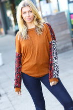 Load image into Gallery viewer, More Than Lovely Colorblock Leopard Knit Top
