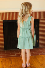 Load image into Gallery viewer, Joyful Sage Tiered Ruffle Sleeveless Dress
