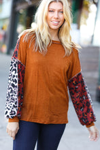 Load image into Gallery viewer, More Than Lovely Colorblock Leopard Knit Top

