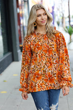 Load image into Gallery viewer, All The Joy Watercolor Floral Frill Neck Top
