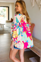 Load image into Gallery viewer, Say &quot;Hello&quot; To Spring Floral Print Ruffle Sleeve Top in Fuchsia
