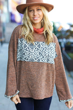 Load image into Gallery viewer, Good News Checkered Jacquard Turtleneck Aztec Sweater

