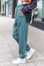 Load image into Gallery viewer, Knit Front Seam Sweatpants in Ash Jade
