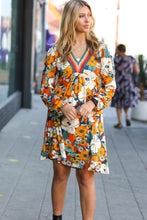 Load image into Gallery viewer, Boldly Be Floral V Neck Shift Dress
