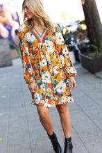 Load image into Gallery viewer, Boldly Be Floral V Neck Shift Dress

