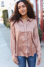 Load image into Gallery viewer, Diva Dreams Neude Animal Print Button Down Lace Shirt Top
