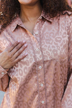 Load image into Gallery viewer, Diva Dreams Neude Animal Print Button Down Lace Shirt Top
