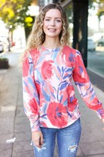 Load image into Gallery viewer, On My Heart Floral Brushed Hacci Sweater Top in Blush
