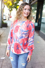 Load image into Gallery viewer, On My Heart Floral Brushed Hacci Sweater Top in Blush
