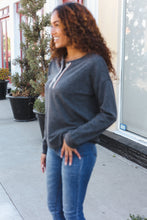 Load image into Gallery viewer, Casual Days Grey Ribbed Knit Button Down Henley Pullover
