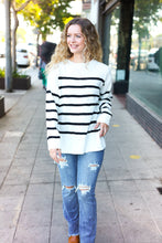 Load image into Gallery viewer, Stand Out Striped Oversized Knit Sweater in Ivory
