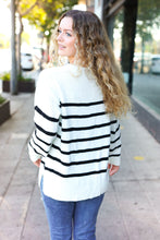 Load image into Gallery viewer, Stand Out Striped Oversized Knit Sweater in Ivory
