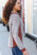 Load image into Gallery viewer, Beautiful You Brown Sherpa Quilted Snap Button Pullover
