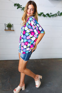 Spill the Spa Water Flower Power Woven Top