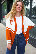 Load image into Gallery viewer, Game Day Burnt Orange &quot;T&quot; Embroidered Cardigan
