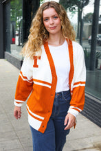 Load image into Gallery viewer, Game Day Burnt Orange &quot;T&quot; Embroidered Cardigan
