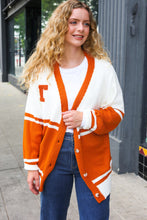 Load image into Gallery viewer, Game Day Burnt Orange &quot;T&quot; Embroidered Cardigan
