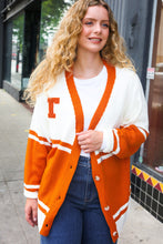 Load image into Gallery viewer, Game Day Burnt Orange &quot;T&quot; Embroidered Cardigan
