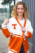 Load image into Gallery viewer, Game Day Burnt Orange &quot;T&quot; Embroidered Cardigan
