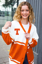 Load image into Gallery viewer, Game Day Burnt Orange &quot;T&quot; Embroidered Cardigan
