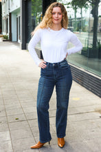 Load image into Gallery viewer, Judy Blue Dark Wash Western Seam Straight Leg Jeans
