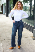 Load image into Gallery viewer, Judy Blue Dark Wash Western Seam Straight Leg Jeans
