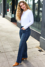 Load image into Gallery viewer, Judy Blue Dark Wash Western Seam Straight Leg Jeans
