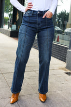 Load image into Gallery viewer, Judy Blue Dark Wash Western Seam Straight Leg Jeans
