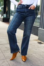 Load image into Gallery viewer, Judy Blue Dark Wash Western Seam Straight Leg Jeans
