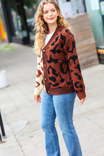 Load image into Gallery viewer, Taupe &amp; Sepia Leopard Print Color Block Cardigan
