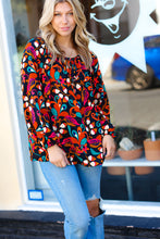 Load image into Gallery viewer, Cast Away Cares Boho Floral Bubble Sleeve Top

