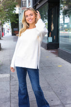 Load image into Gallery viewer, Classic Elegance Ivory Fuzzy Soft Knit Sweater
