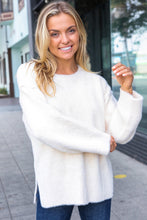 Load image into Gallery viewer, Classic Elegance Ivory Fuzzy Soft Knit Sweater
