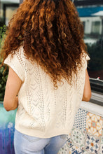 Load image into Gallery viewer, The Perfect Find Dolman Short Sleeve Crochet Sweater Top in Beige
