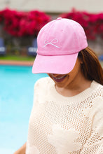 Load image into Gallery viewer, Embroidered Bow Baseball Cap in Pink

