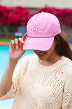 Load image into Gallery viewer, Embroidered Bow Baseball Cap in Pink
