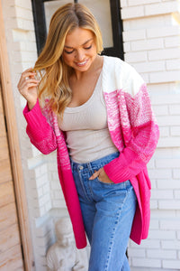 Always Fun Ombre Cable Knit Cardigan