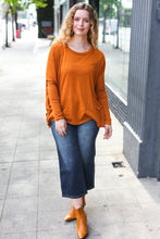 Load image into Gallery viewer, Rust Hacci Dolman Pocketed Sweater Top
