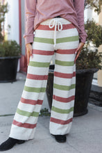 Load image into Gallery viewer, Holiday Vibes Rose &amp; Green Fleece Plaid Drawstring Jogger
