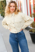 Load image into Gallery viewer, Back In Town Natural Cotton Twill Cropped Jacket
