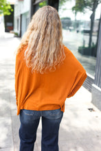 Load image into Gallery viewer, Rust Hacci Dolman Pocketed Sweater Top
