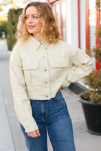 Load image into Gallery viewer, Back In Town Natural Cotton Twill Cropped Jacket
