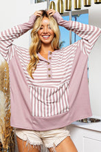 Load image into Gallery viewer, Striped Thumbhole Long Sleeve Top
