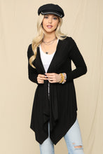 Load image into Gallery viewer, Open Front Knit Cardigan in Black
