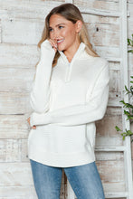 Load image into Gallery viewer, Half Zip Long Sleeve Knit Top
