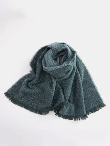 Raw Hem Heathered Polyester Scarf (multiple color options)