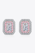 Load image into Gallery viewer, All Eyes On Her 1 Carat Moissanite and Zircon Contrast Geometric Stud Earrings
