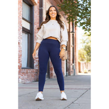 Load image into Gallery viewer, Navy Full-Length with Pocket Leggings - Luxe by Julia Rose®
